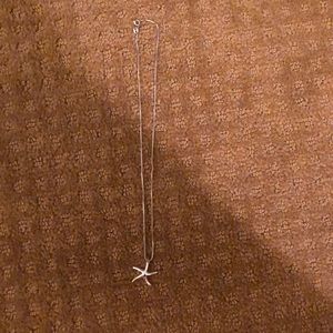 Sterling silver starfish necklace